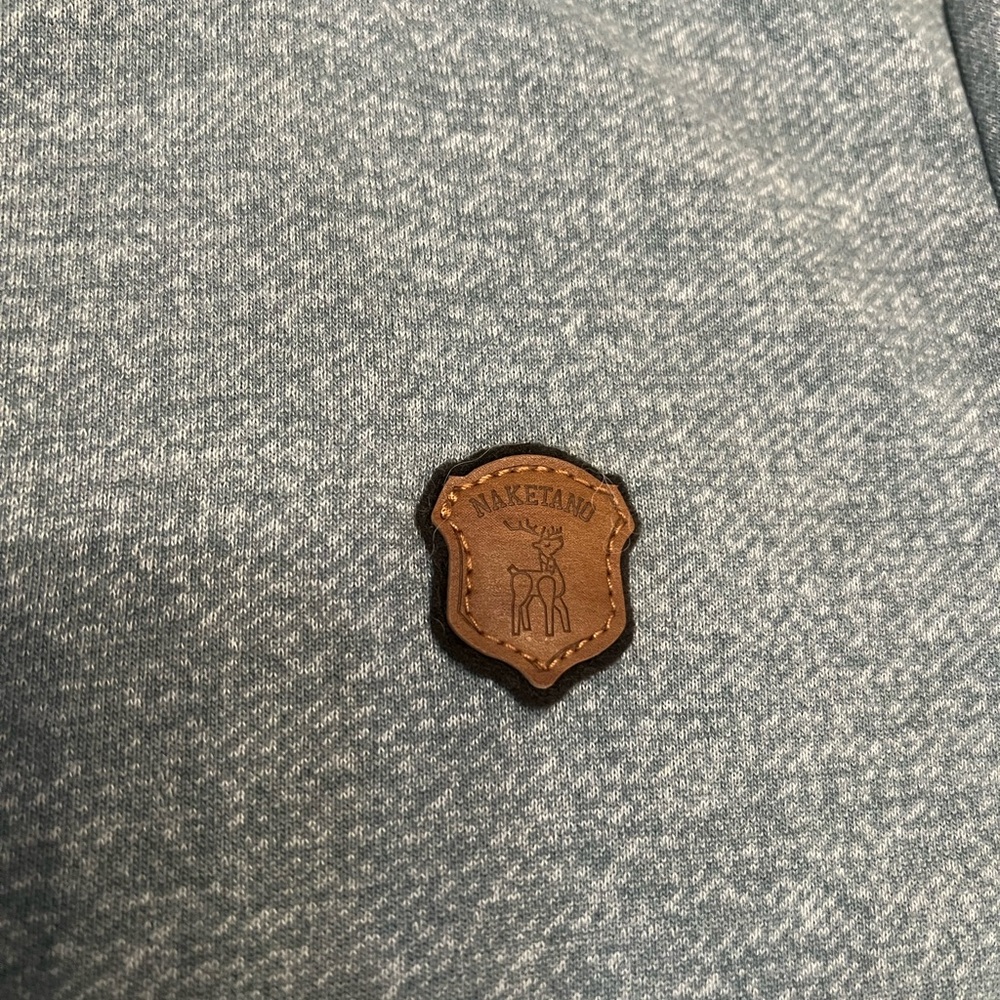 Naketano Blue Hoodie with Brown Patch - Picture 3 of 9